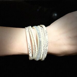 Gold and Silver Dual-Tone Bracelet Magnetic Snap Closure